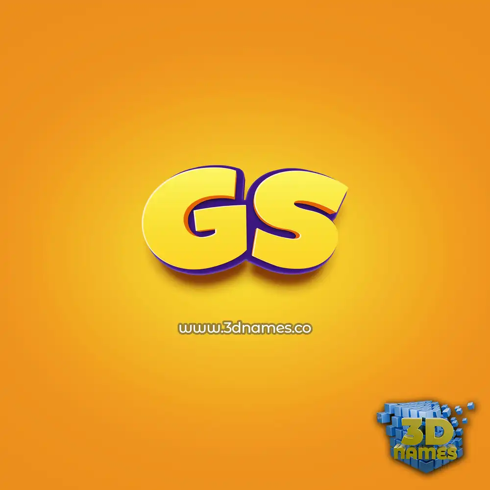 gs in Orange Toon style - 3D name wallpaper