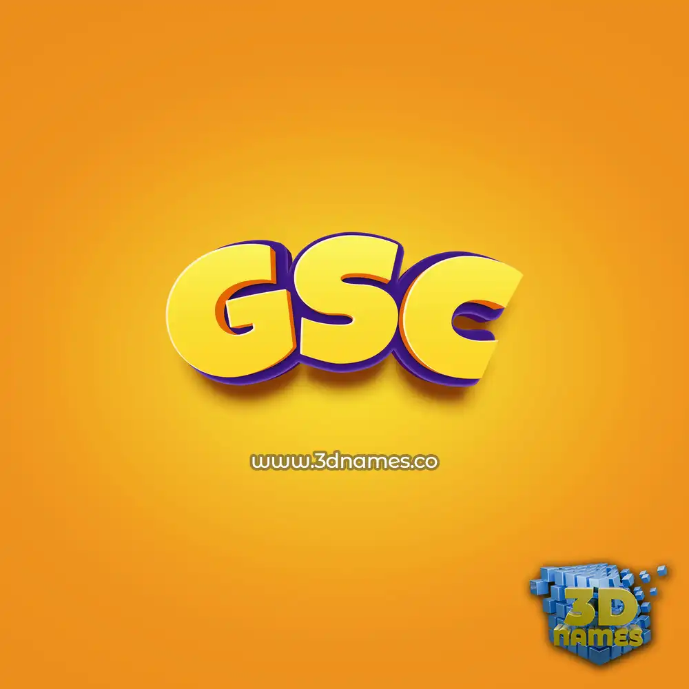 gsc in Orange Toon style - 3D name wallpaper