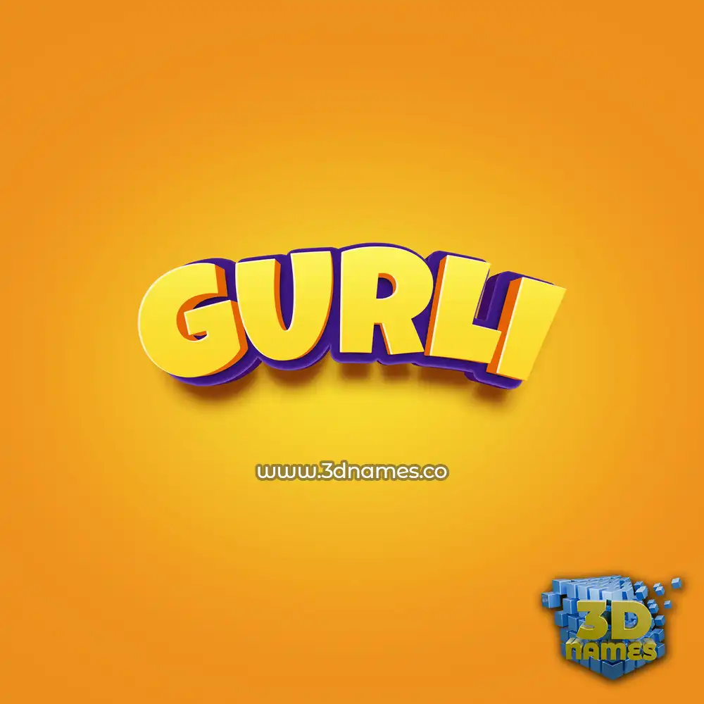 gurli in Orange Toon style - 3D name wallpaper