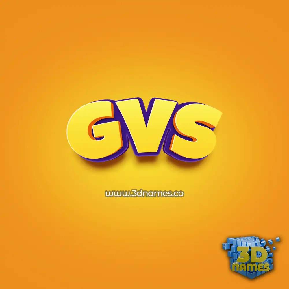 gvs in Orange Toon style - 3D name wallpaper