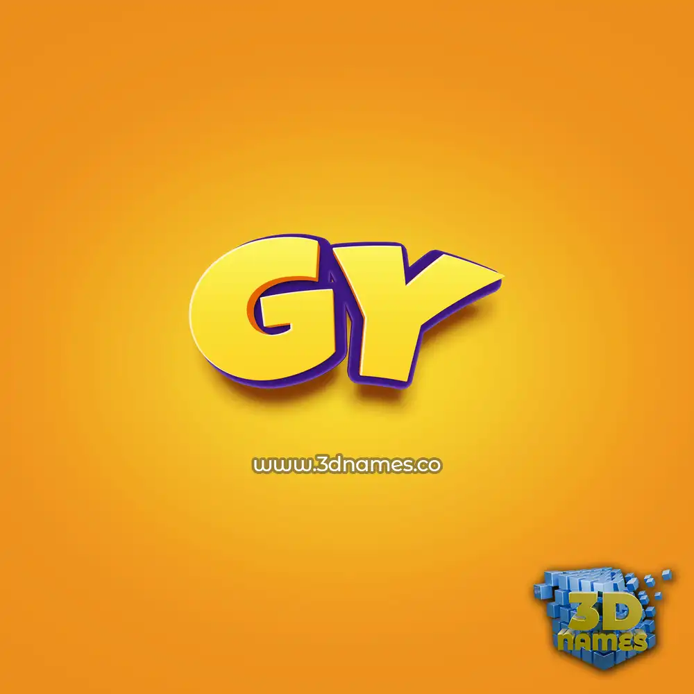 gy in Orange Toon style - 3D name wallpaper