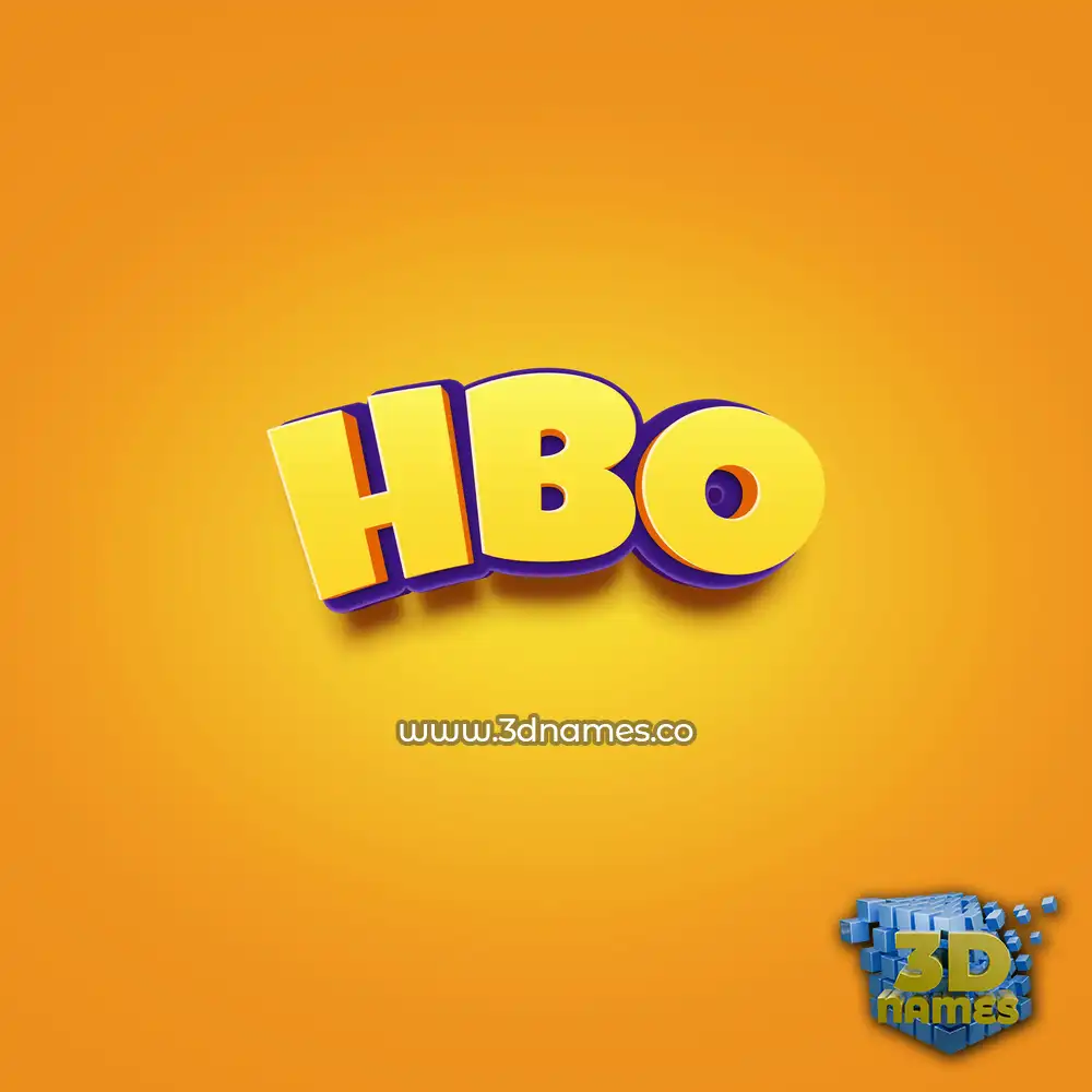 hbo in Orange Toon style - 3D name wallpaper