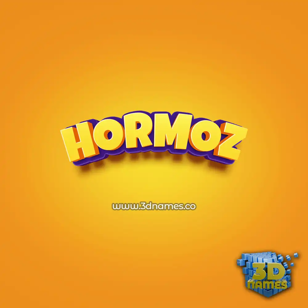 hormoz in Orange Toon style - 3D name wallpaper