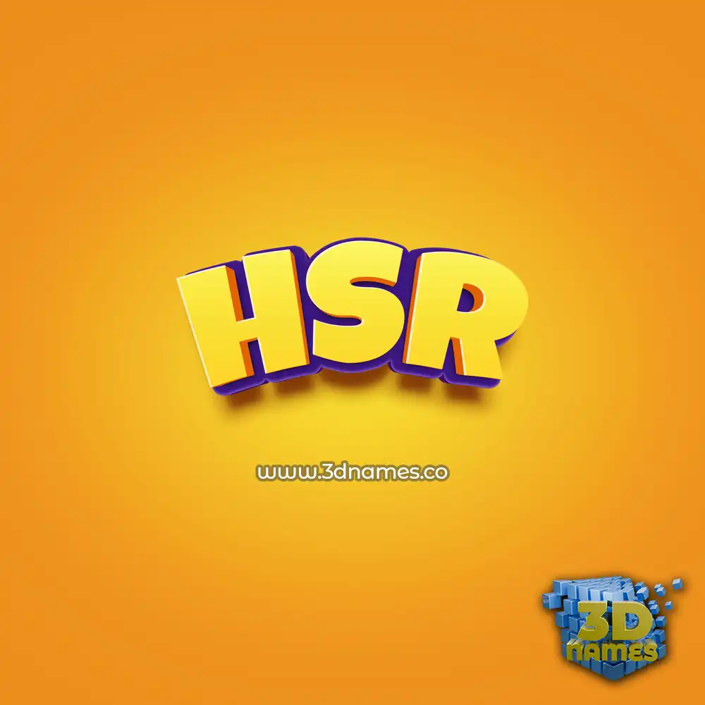 hsr in Orange Toon style - 3D name wallpaper