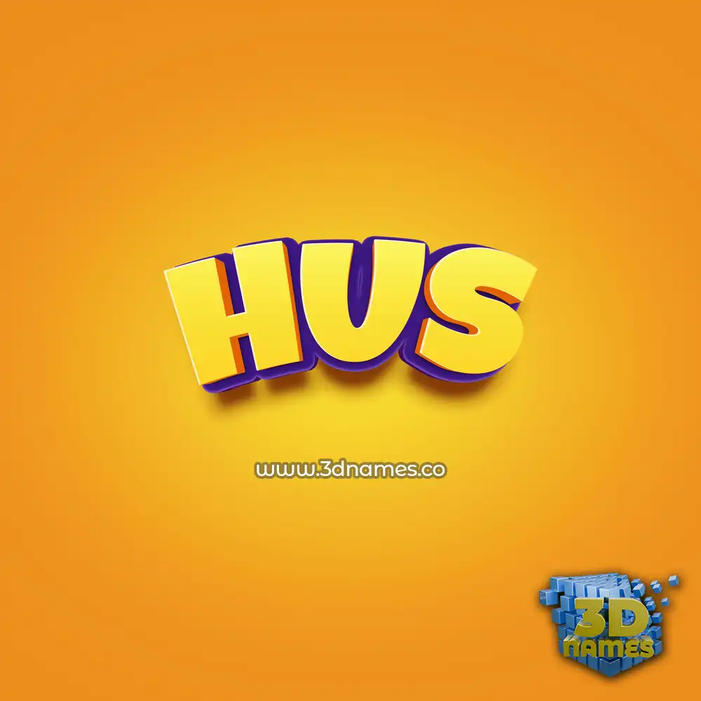 hus in Orange Toon style - 3D name wallpaper