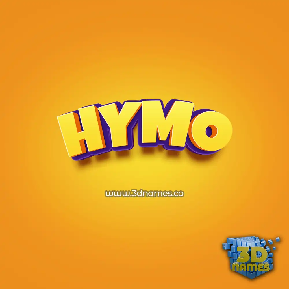 hymo in Orange Toon style - 3D name wallpaper