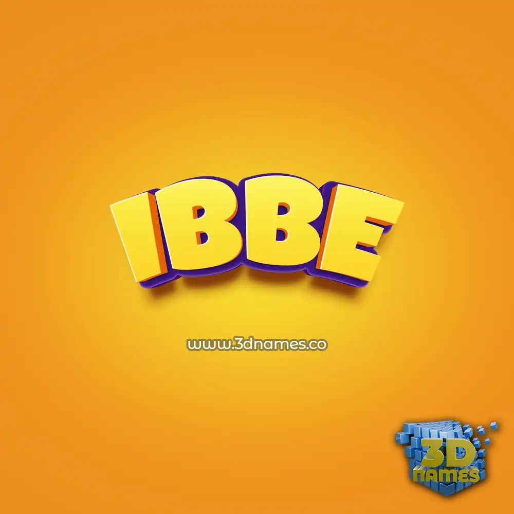 ibbe in Orange Toon style - 3D name wallpaper