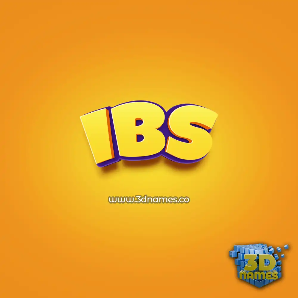 ibs in Orange Toon style - 3D name wallpaper