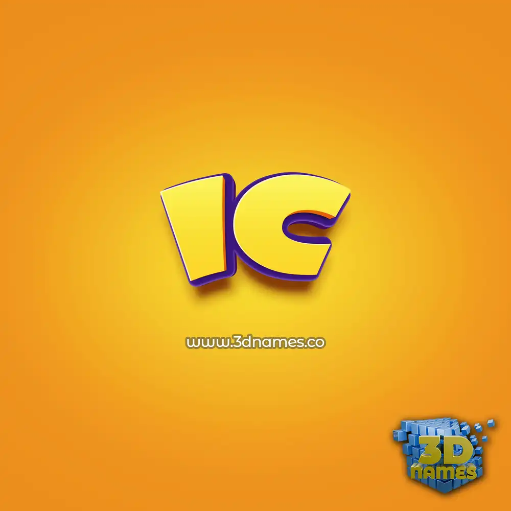 ic in Orange Toon style - 3D name wallpaper