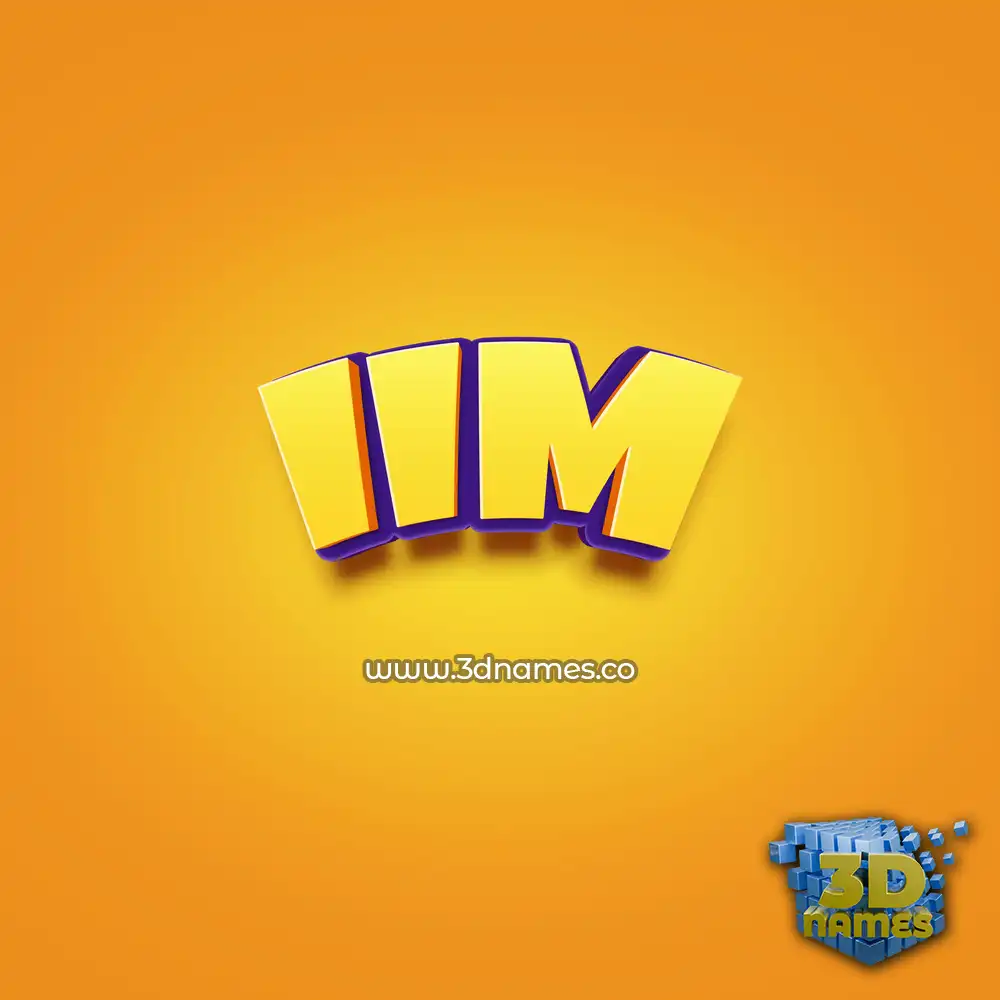 iim in Orange Toon style - 3D name wallpaper