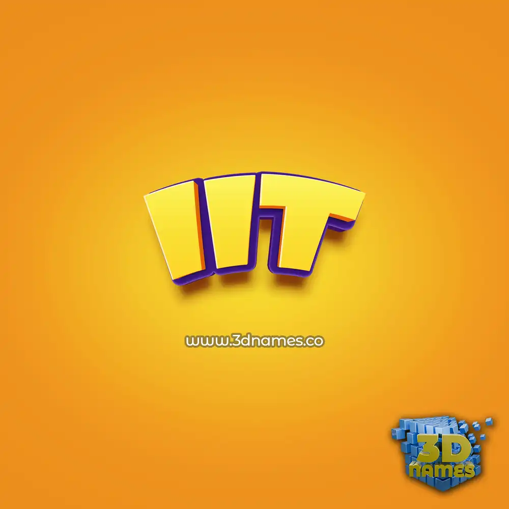 iit in Orange Toon style - 3D name wallpaper