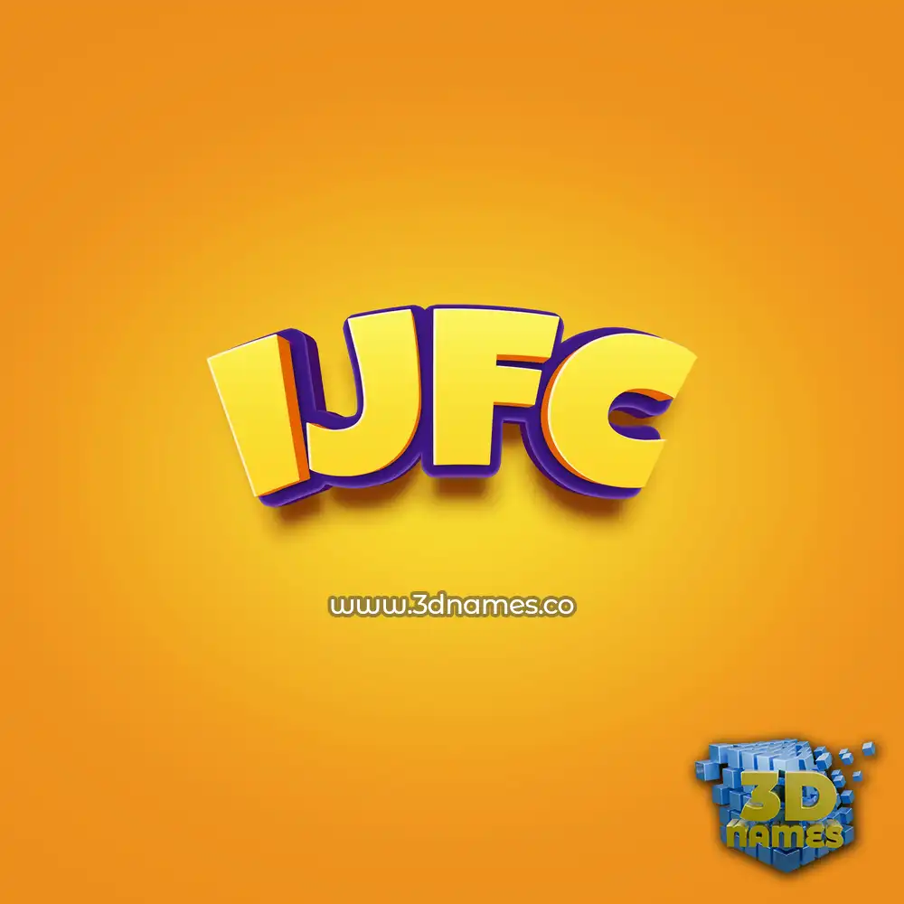 ijfc in Orange Toon style - 3D name wallpaper