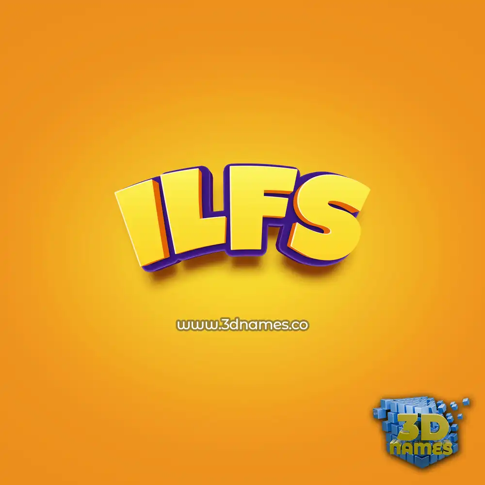 ilfs in Orange Toon style - 3D name wallpaper