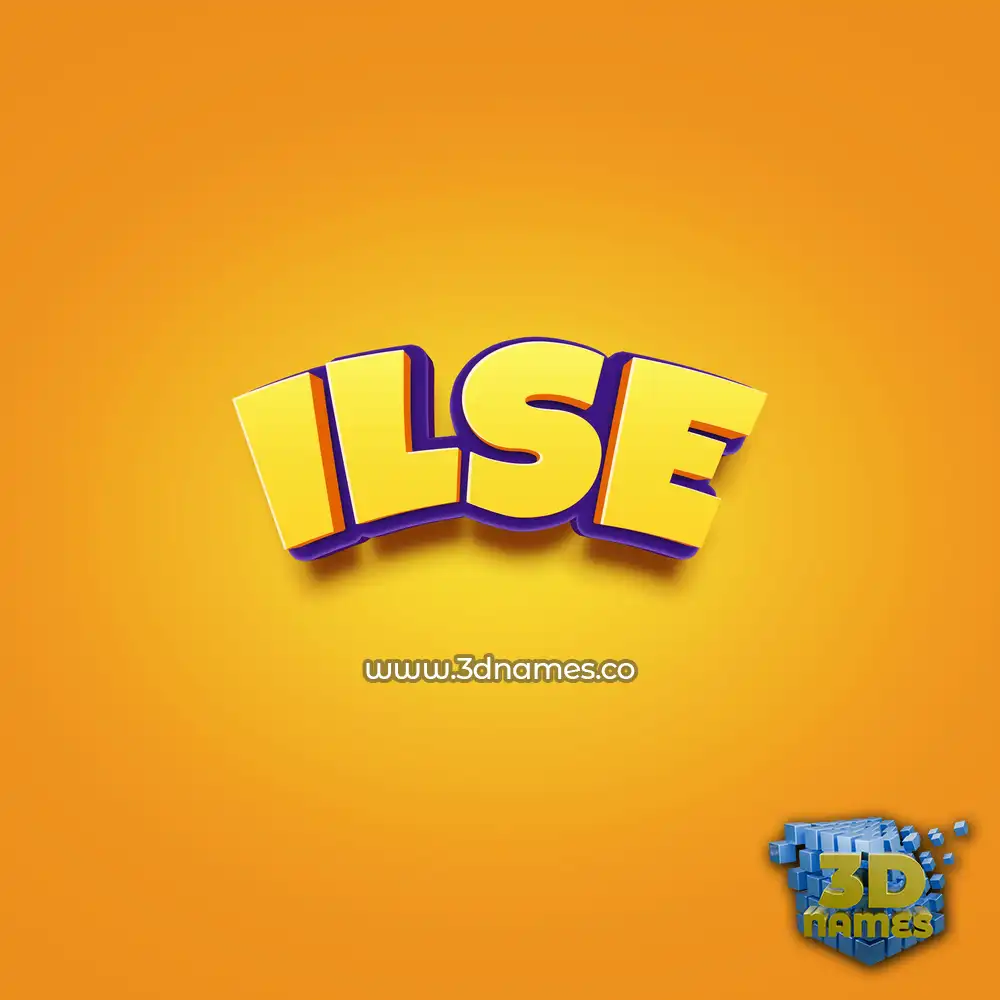 ilse in Orange Toon style - 3D name wallpaper