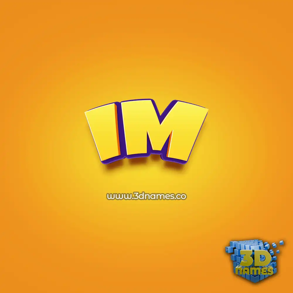 im in Orange Toon style - 3D name wallpaper