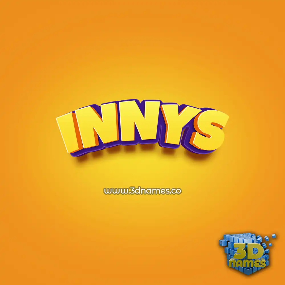 innys in Orange Toon style - 3D name wallpaper