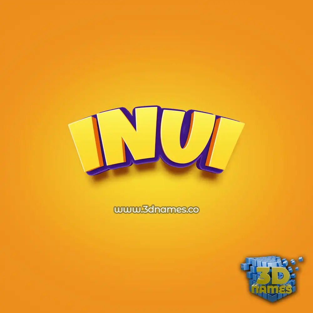inui in Orange Toon style - 3D name wallpaper