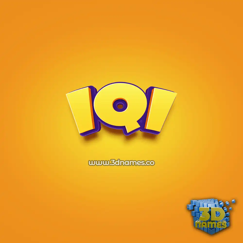 iqi in Orange Toon style - 3D name wallpaper