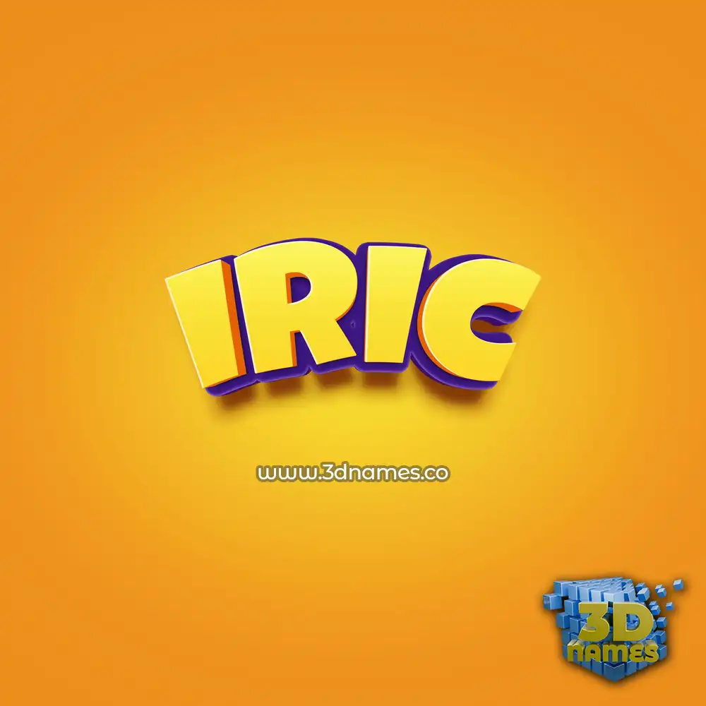 iric in Orange Toon style - 3D name wallpaper
