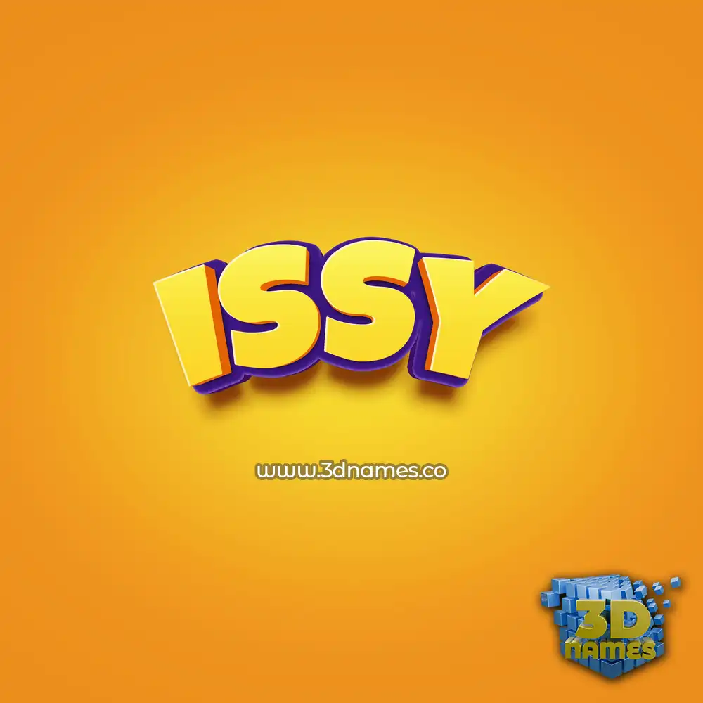 issy in Orange Toon style - 3D name wallpaper