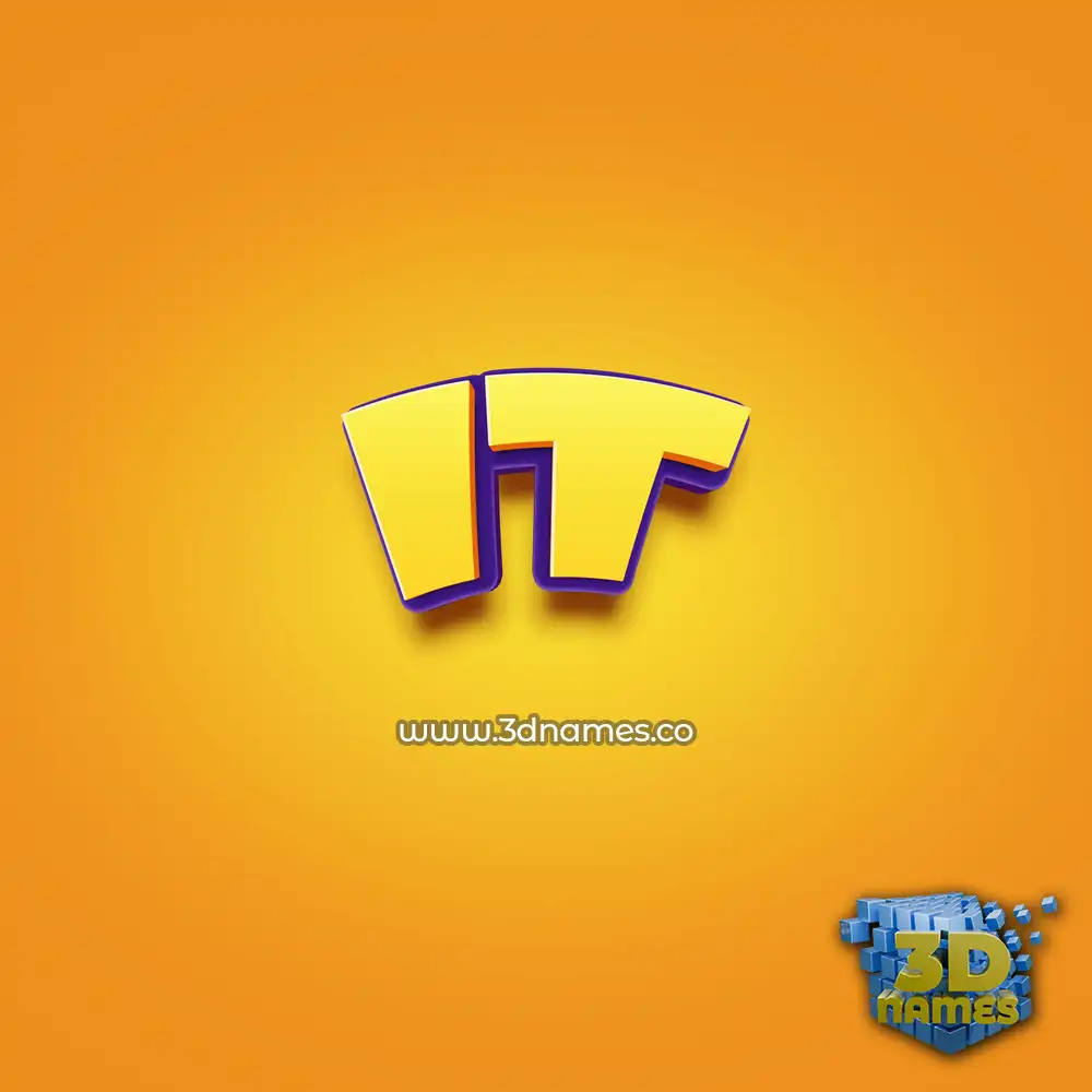 it in Orange Toon style - 3D name wallpaper