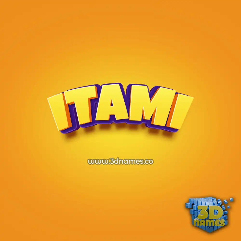 itami in Orange Toon style - 3D name wallpaper
