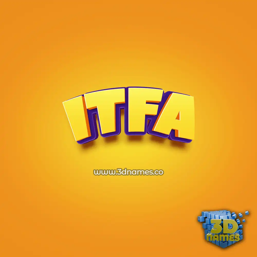 itfa in Orange Toon style - 3D name wallpaper