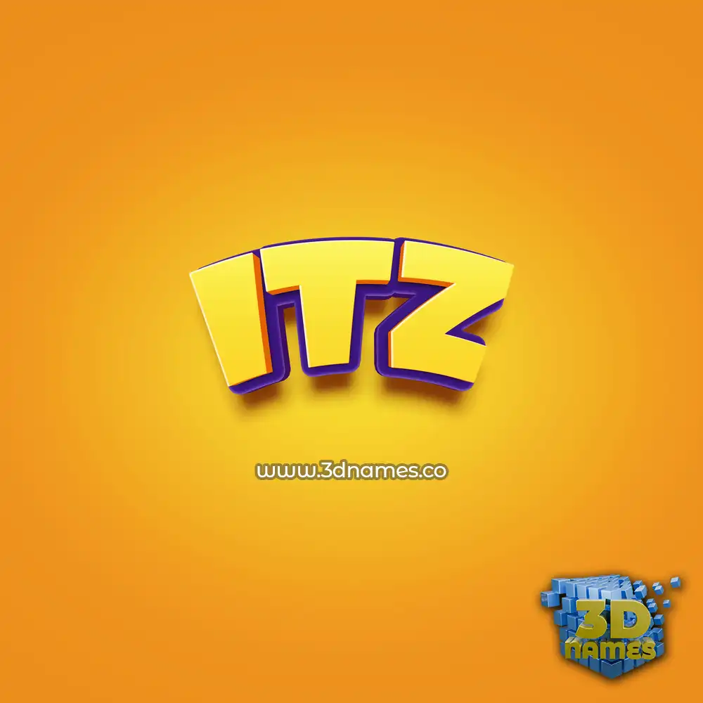 itz in Orange Toon style - 3D name wallpaper