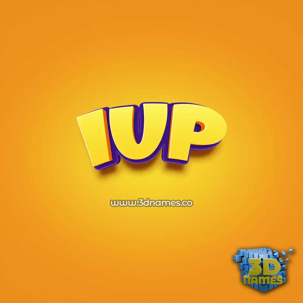 iup in Orange Toon style - 3D name wallpaper