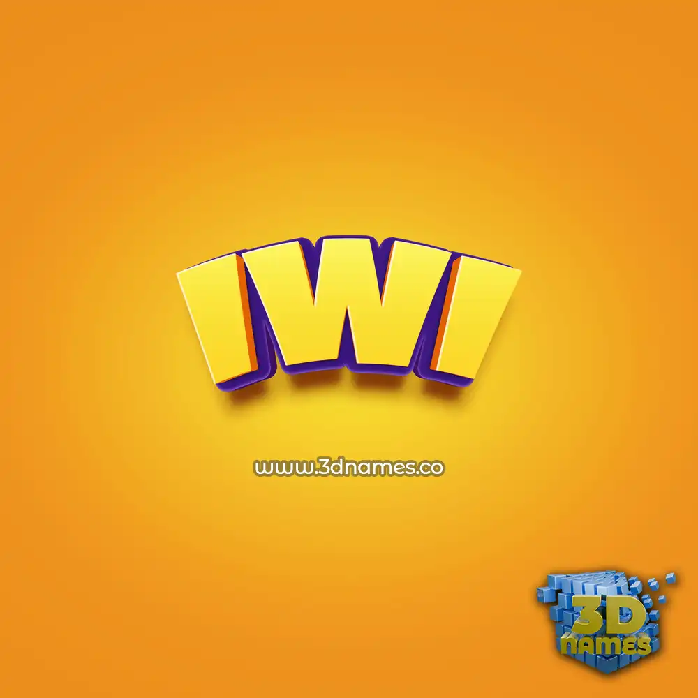 iwi in Orange Toon style - 3D name wallpaper