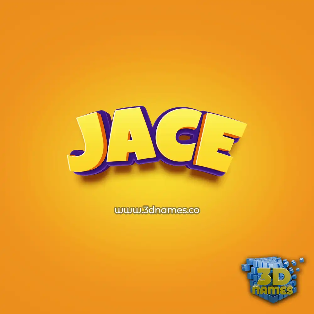 jace in Orange Toon style - 3D name wallpaper