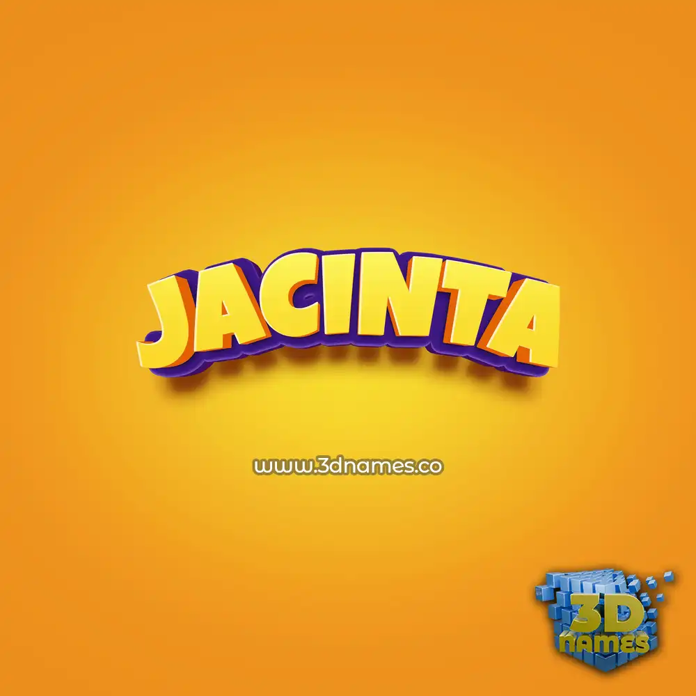 jacinta in Orange Toon style - 3D name wallpaper