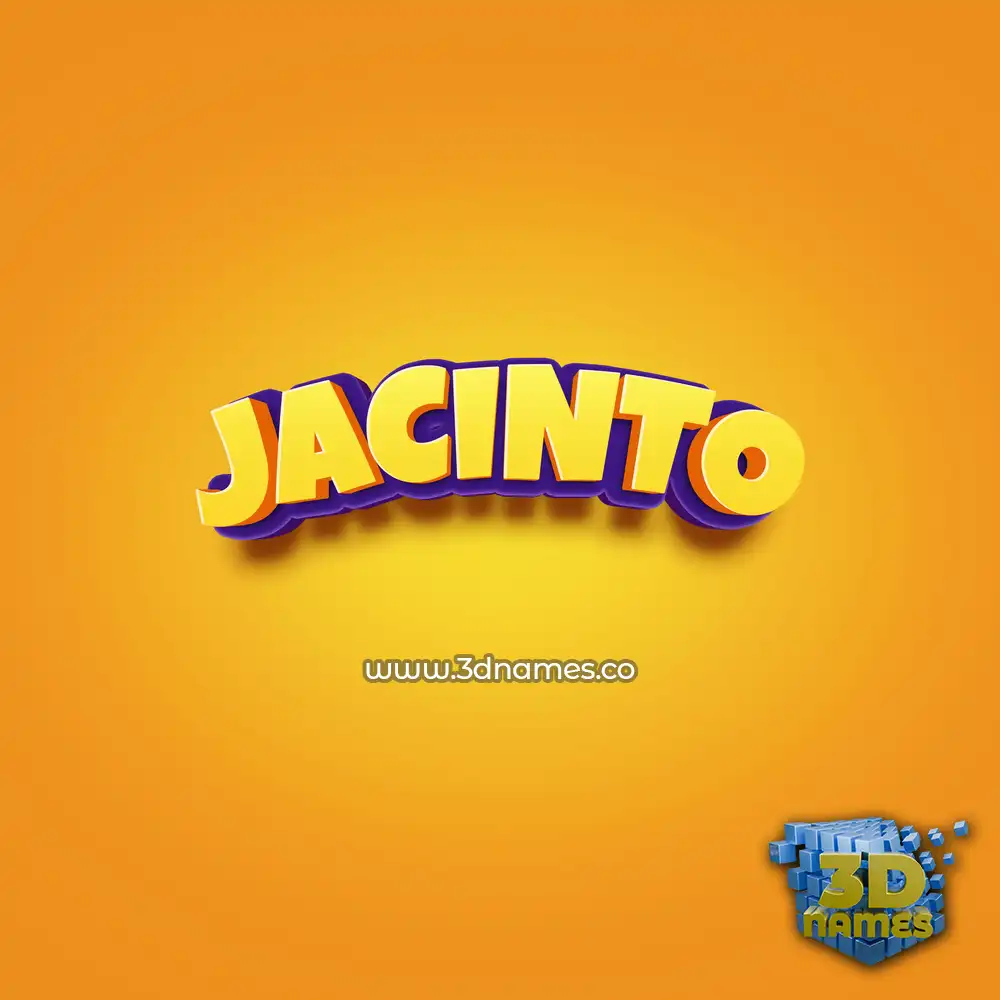 jacinto in Orange Toon style - 3D name wallpaper