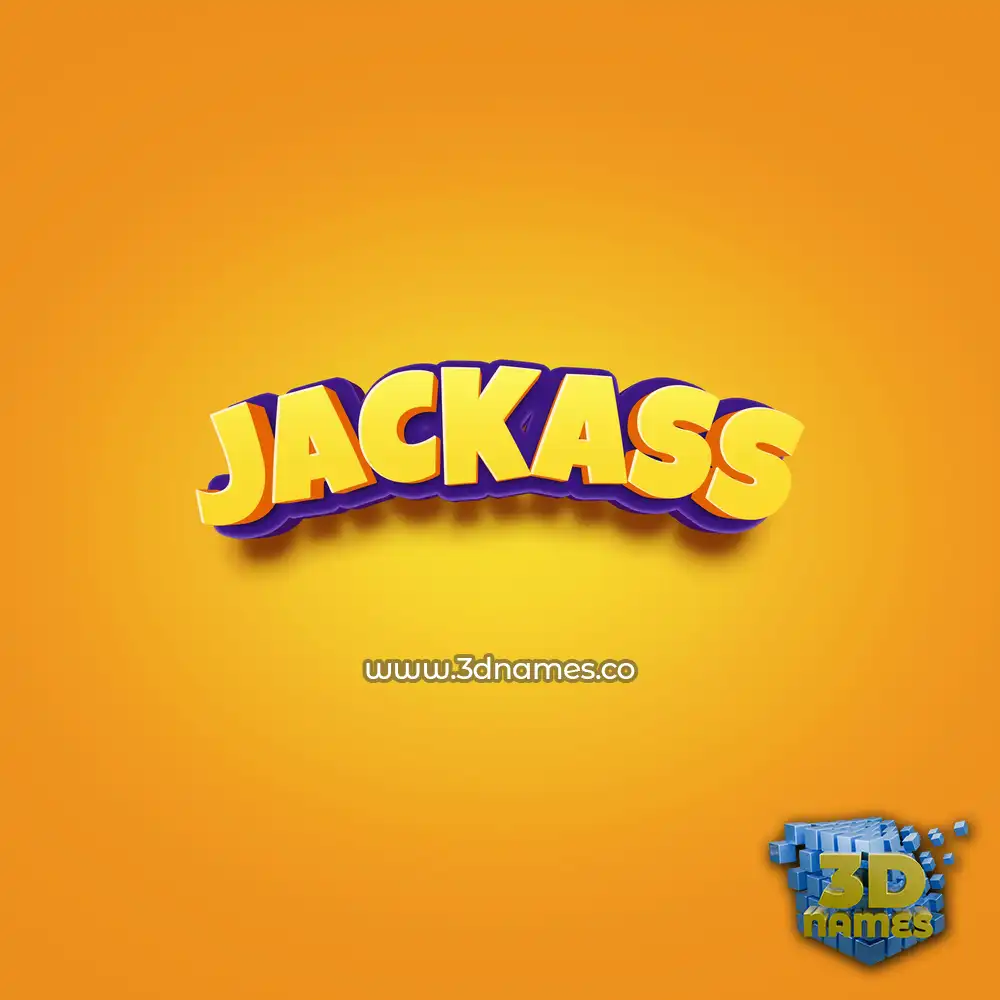 jackass in Orange Toon style - 3D name wallpaper