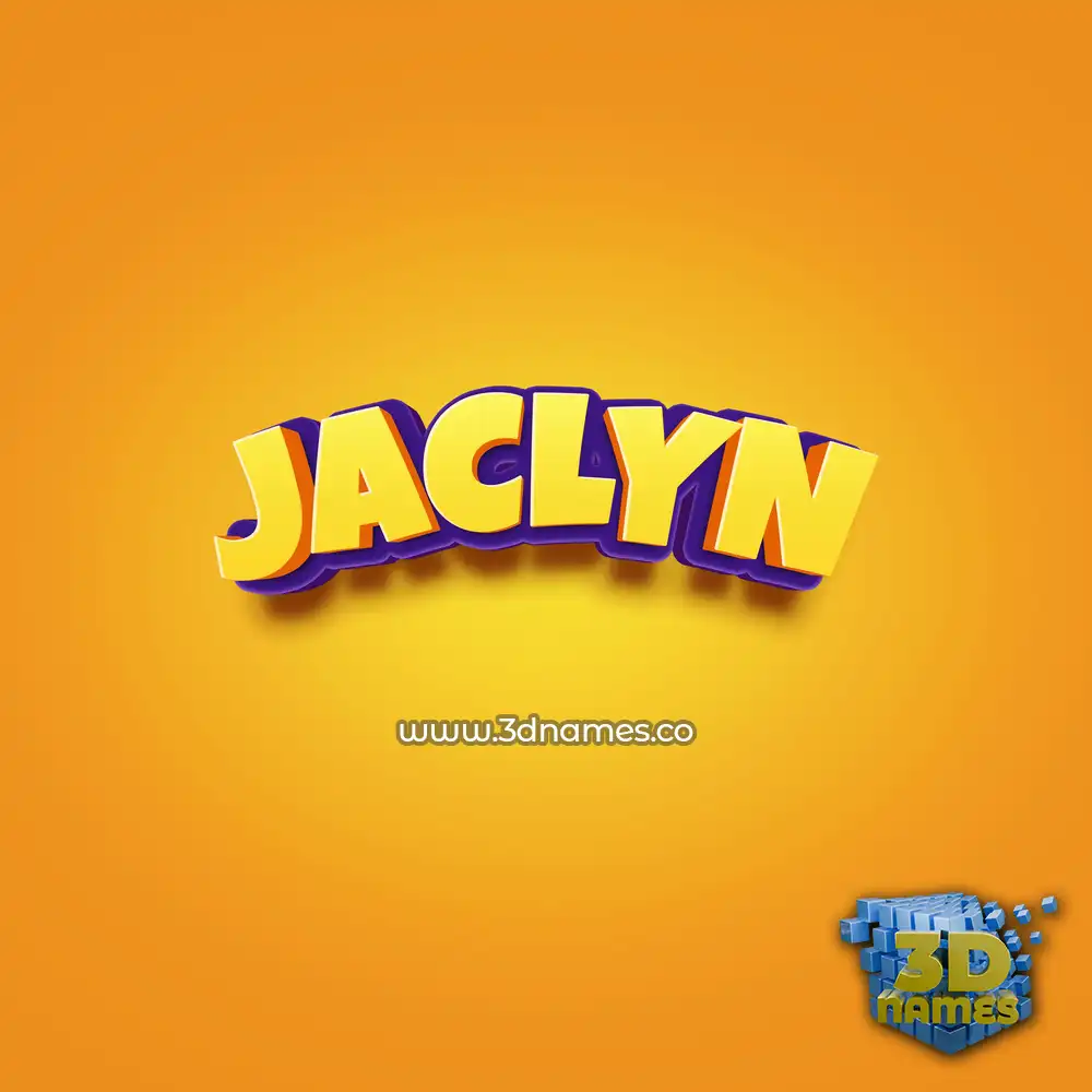 jaclyn in Orange Toon style - 3D name wallpaper