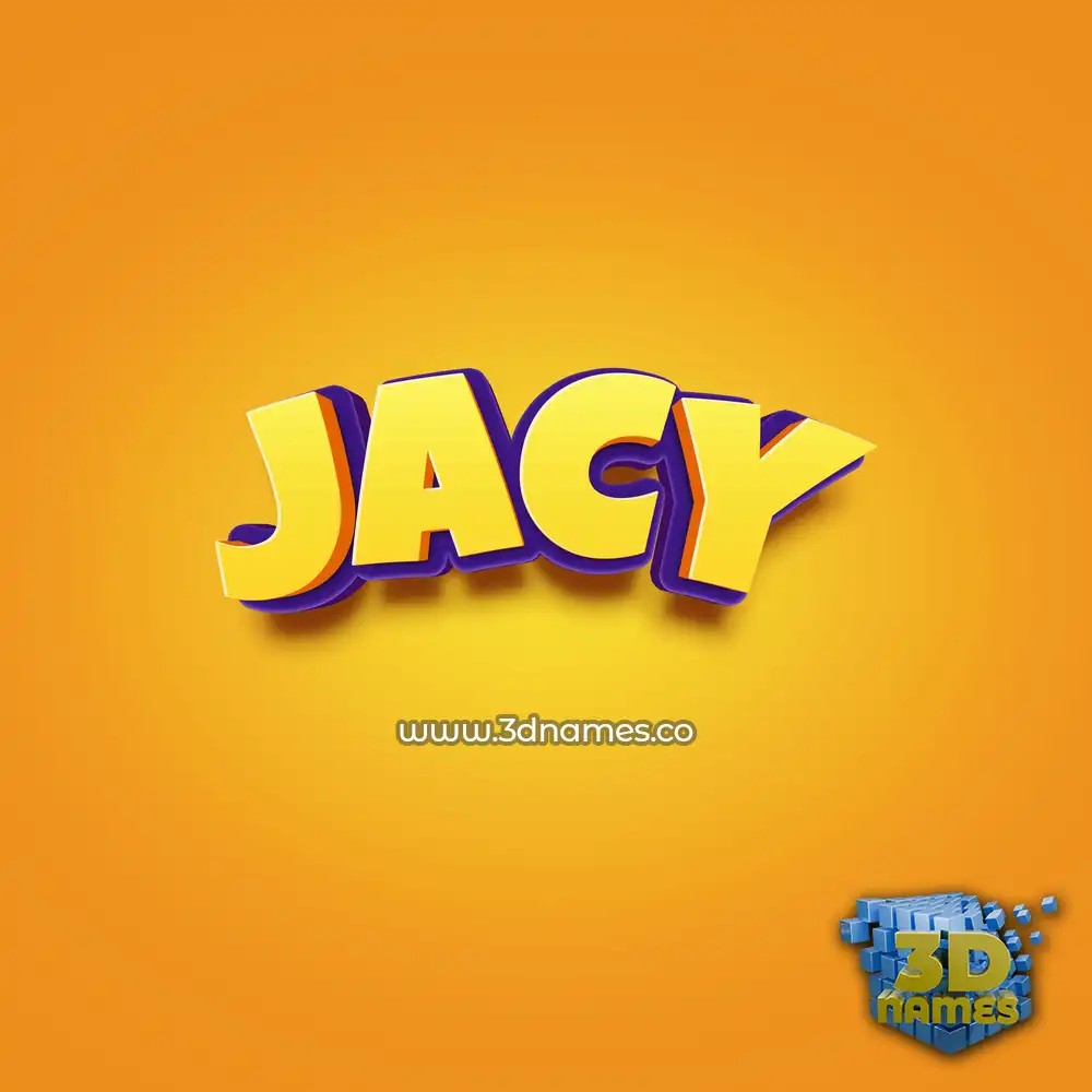 jacy in Orange Toon style - 3D name wallpaper