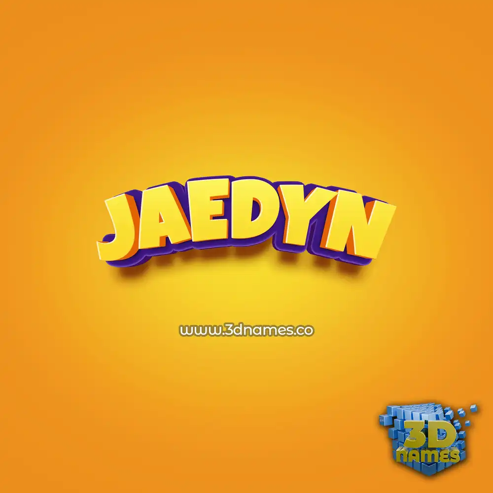 jaedyn in Orange Toon style - 3D name wallpaper