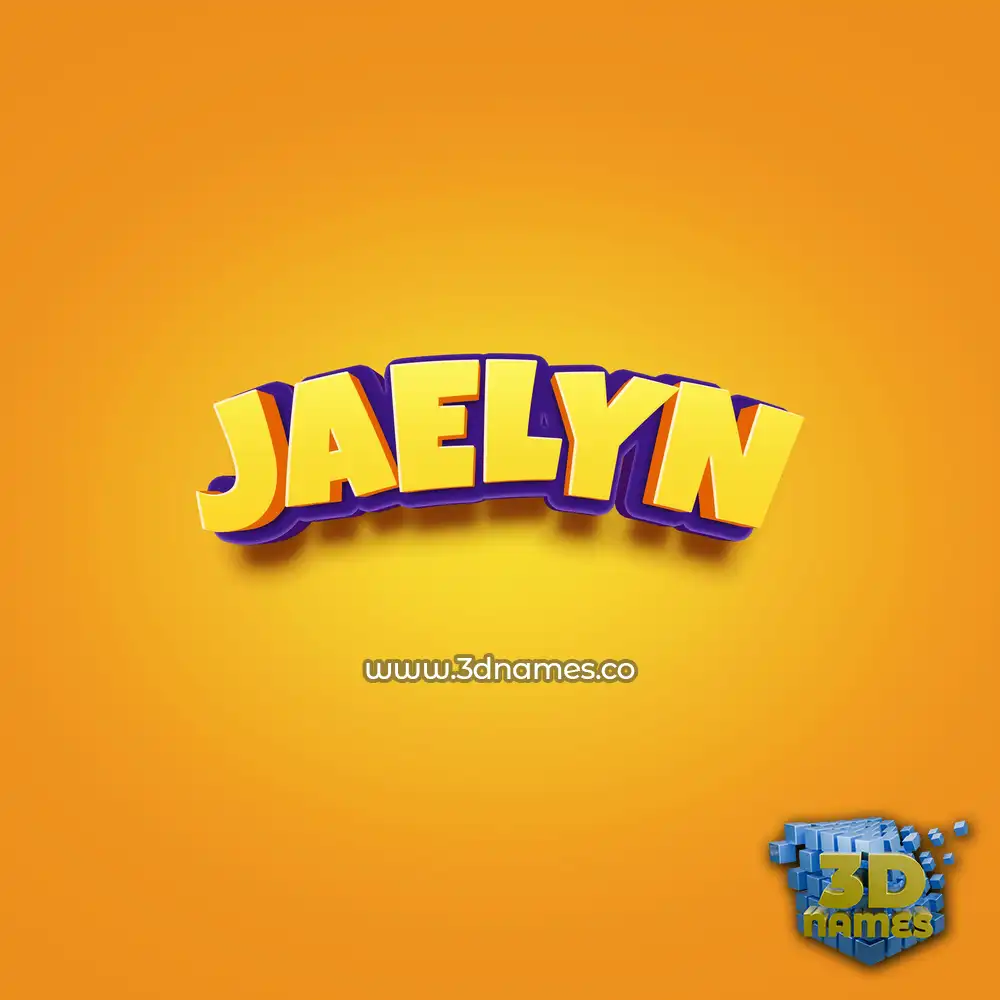 jaelyn in Orange Toon style - 3D name wallpaper