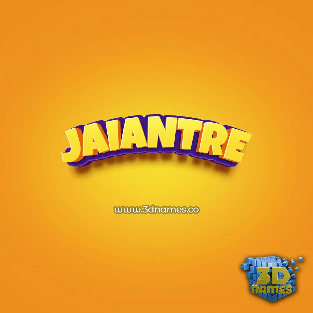 jaiantre in Orange Toon style - 3D name wallpaper