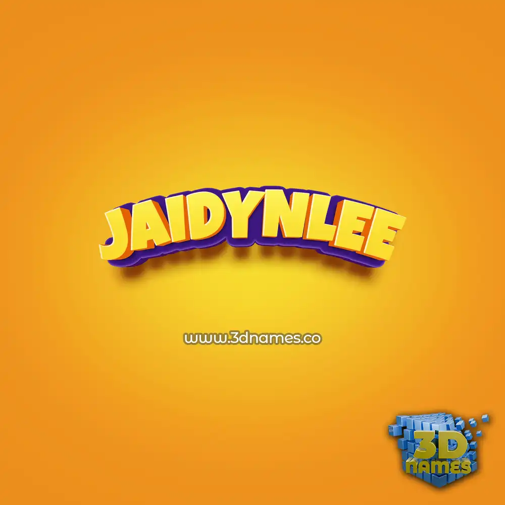 jaidynlee in Orange Toon style - 3D name wallpaper