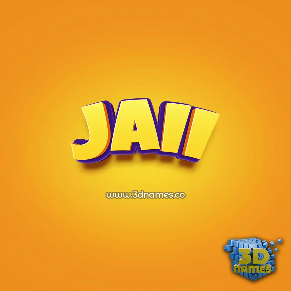 jaii in Orange Toon style - 3D name wallpaper