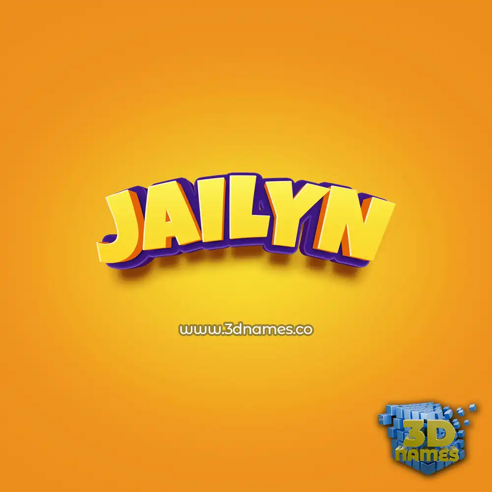 jailyn in Orange Toon style - 3D name wallpaper