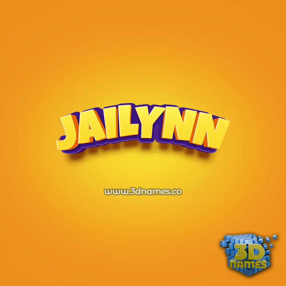 jailynn in Orange Toon style - 3D name wallpaper