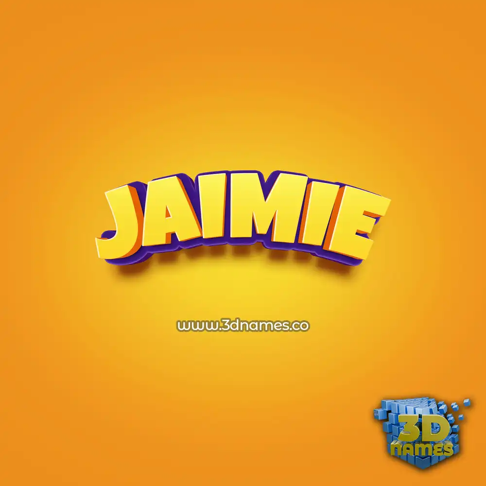 jaimie in Orange Toon style - 3D name wallpaper
