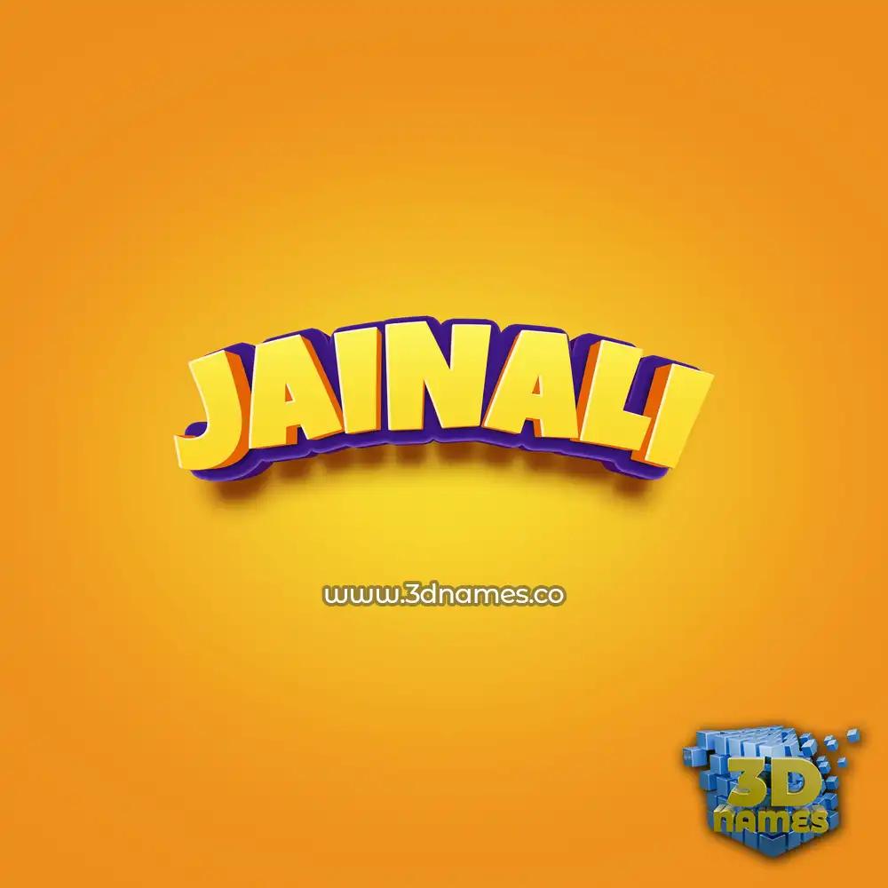 jainali in Orange Toon style - 3D name wallpaper