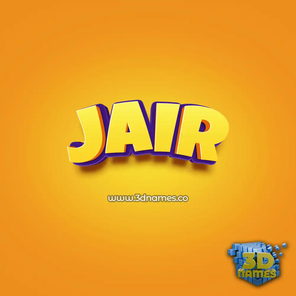 jair in Orange Toon style - 3D name wallpaper