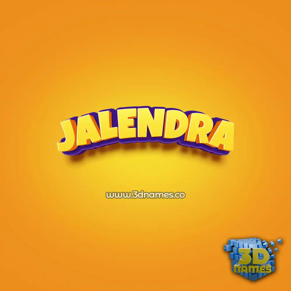 jalendra in Orange Toon style - 3D name wallpaper
