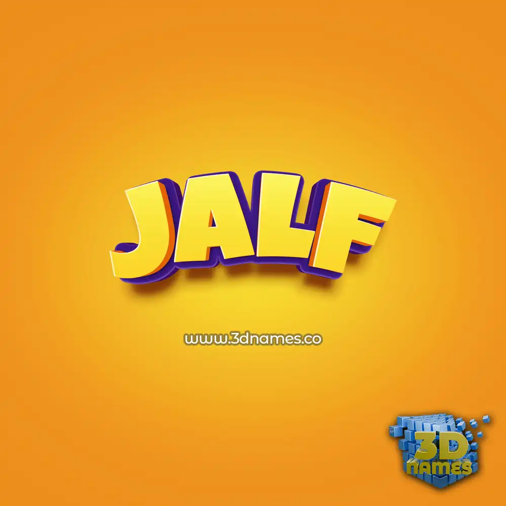 jalf in Orange Toon style - 3D name wallpaper