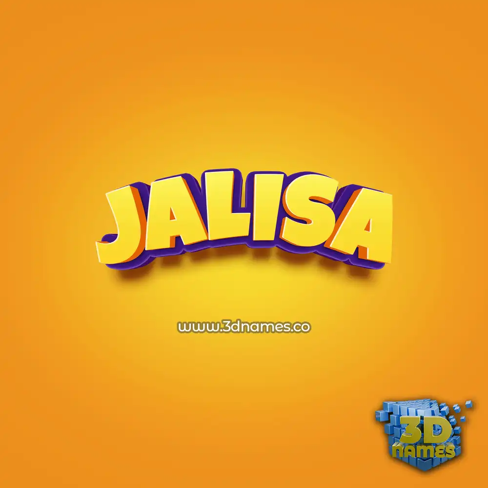 jalisa in Orange Toon style - 3D name wallpaper