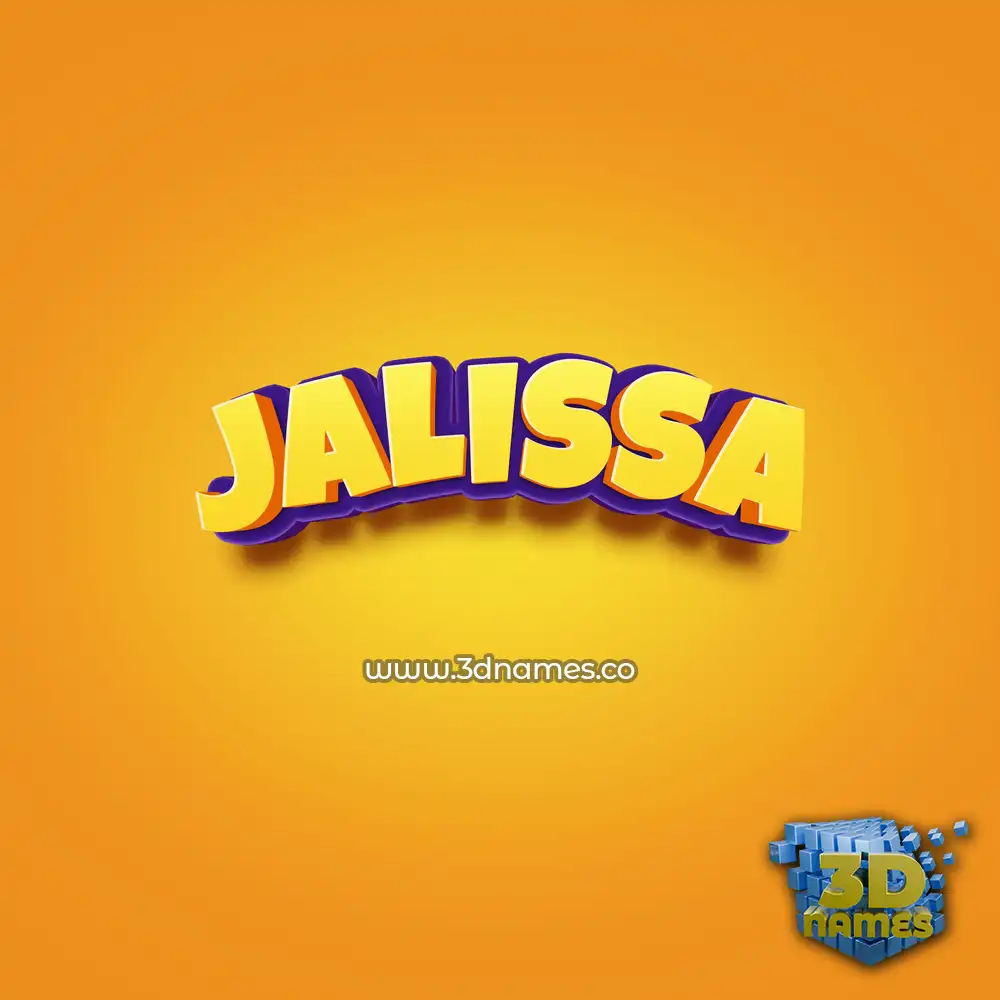 jalissa in Orange Toon style - 3D name wallpaper